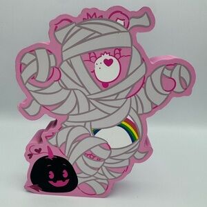 Care Bears Pink Mummy Pumpkin Halloween‎ Wooden Decor Sign NEW